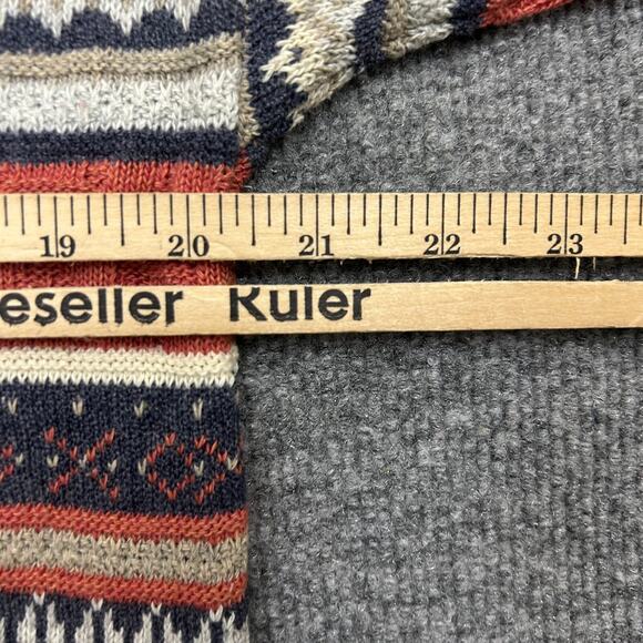 Vintage Neiman Marcus Sweater Men's S Shetland Wool Fair Isle Striped Grandpa - Picture 5 of 6